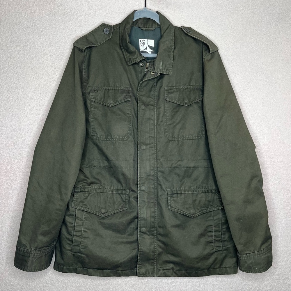 Barneys New York Olive Green Utility Jacket